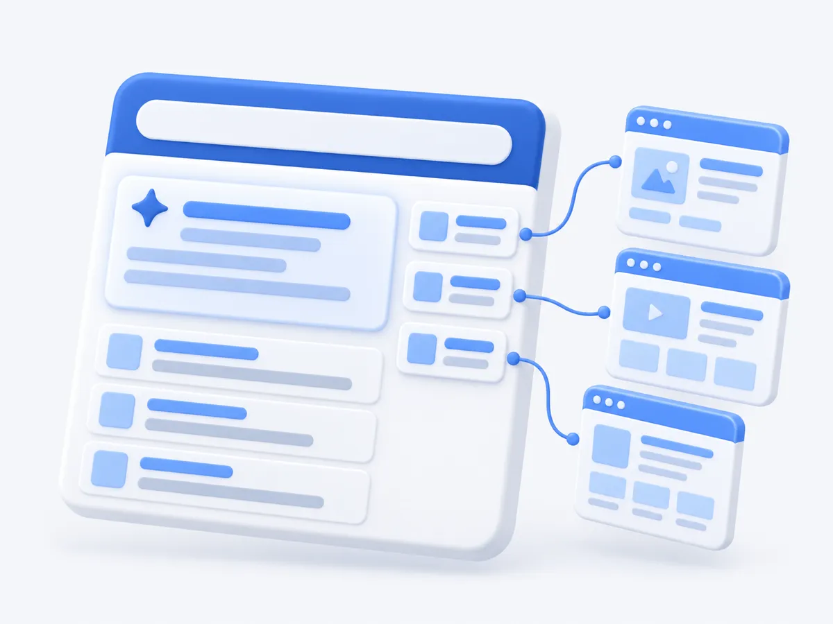 Minh họa AI Overview: câu trả lời ở đầu trang tìm kiếm lấy nguồn từ nhiều website